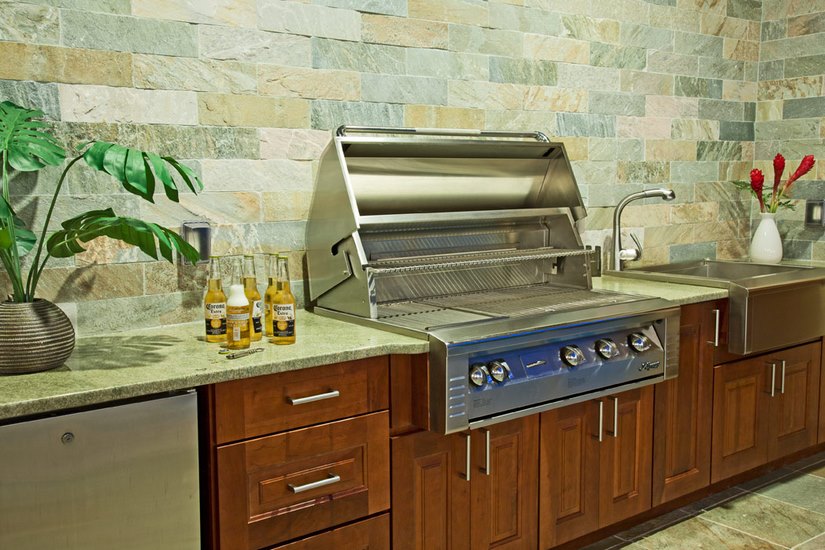 The same type of planning for the indoor kitchen went into building the outdoor kitchen.